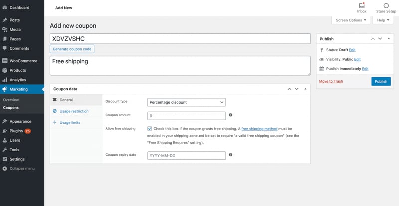 Woocommerce Free Shipping How To Create Coupon Codes In Woocommerce Woocommerce-Free-Shipping