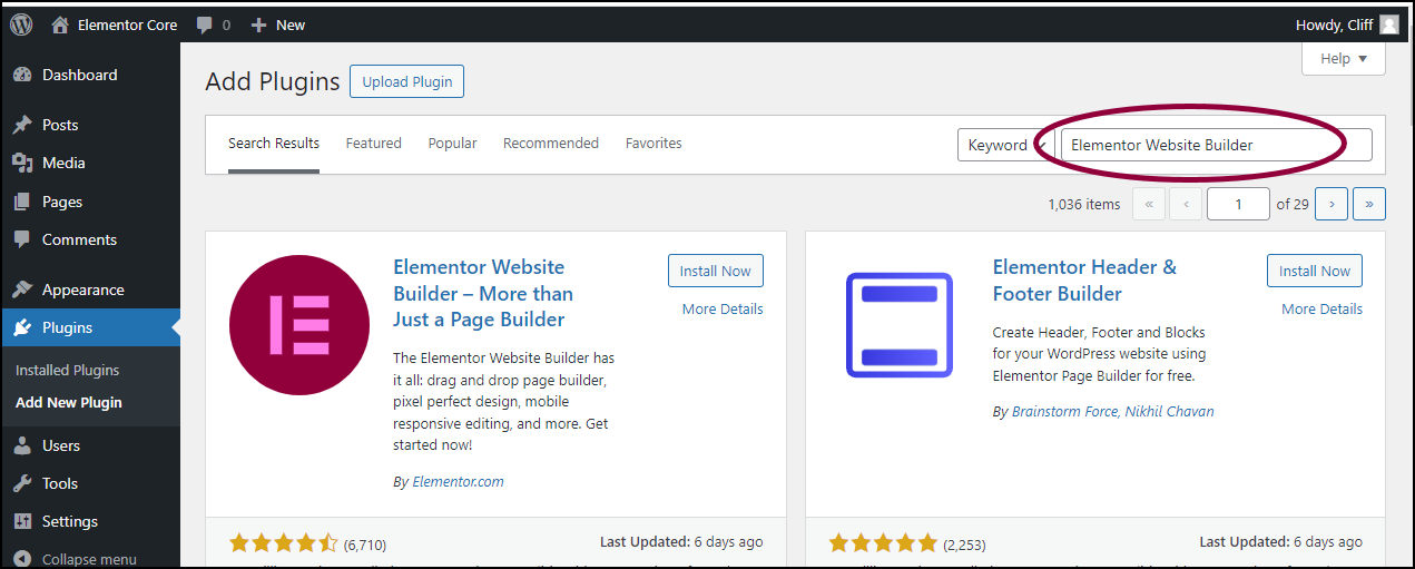 image 2 Install & activate Elementor Core 3
